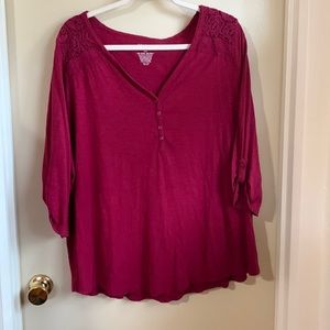 Sonoma lifestyle to ask women’s deep red top